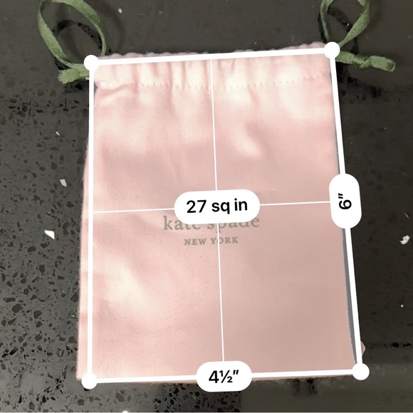 Kate Spade drawstring storage dust bag Pink & Green - Picture 3 of 3
